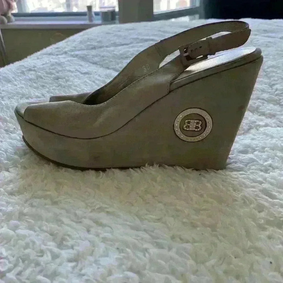 Baldinini Nude Leather Platform Shoe, high platform shoes size 38 EUR. - Picture 2 of 13